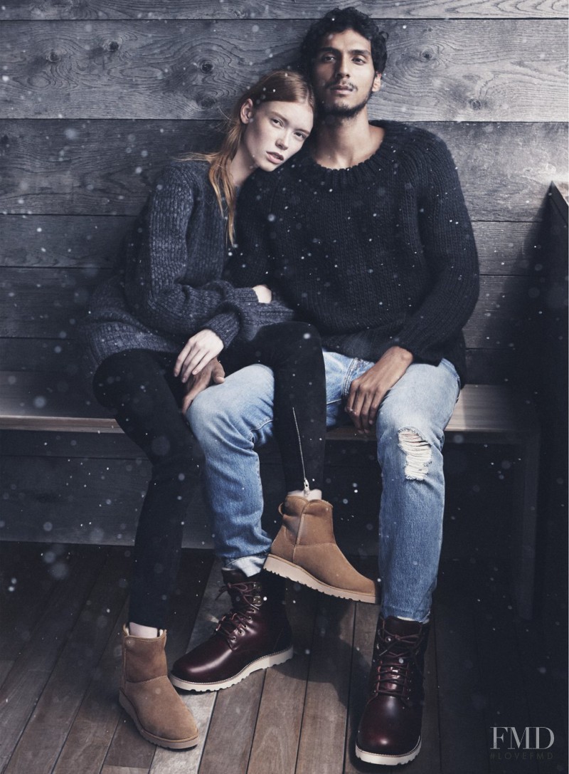 Julia Hafstrom featured in  the UGG Australia advertisement for Holiday 2015