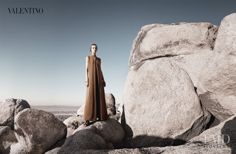 Maartje Verhoef featured in  the Valentino advertisement for Spring/Summer 2014