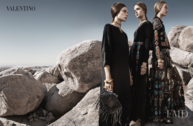 Auguste Abeliunaite featured in  the Valentino advertisement for Spring/Summer 2014