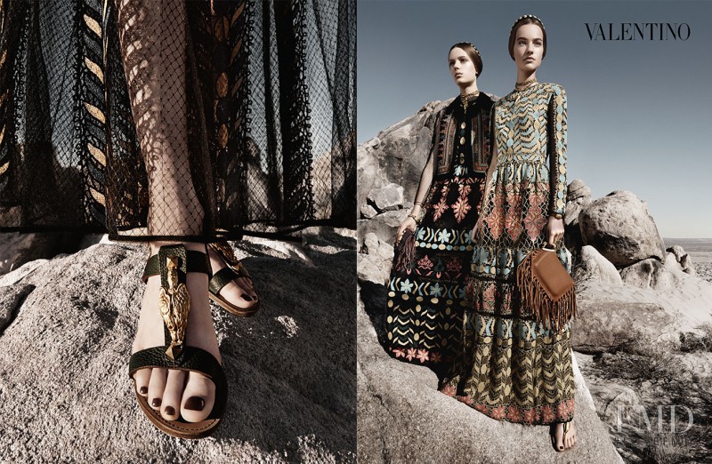 Auguste Abeliunaite featured in  the Valentino advertisement for Spring/Summer 2014