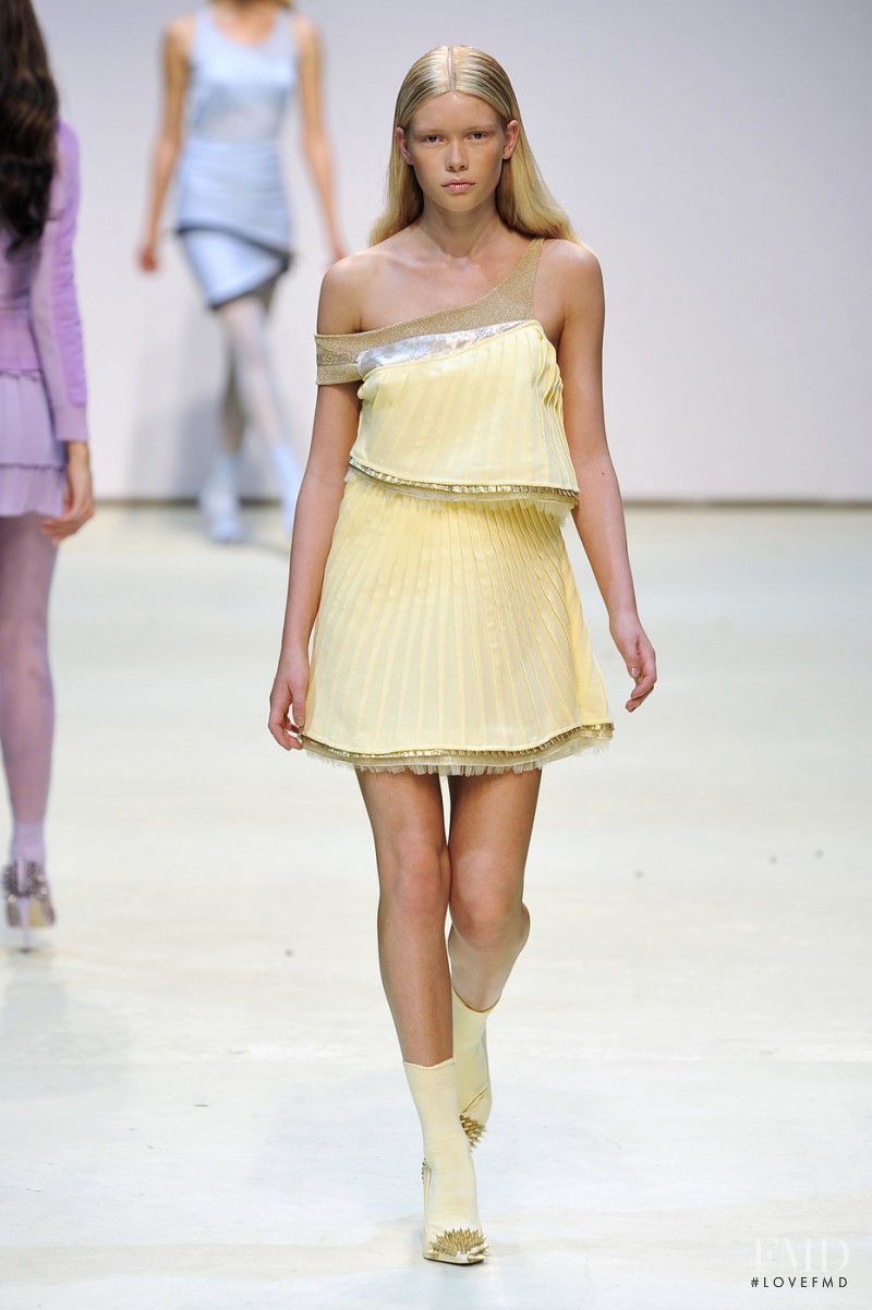 Julia Hafstrom featured in  the Louise Goldin fashion show for Spring/Summer 2011