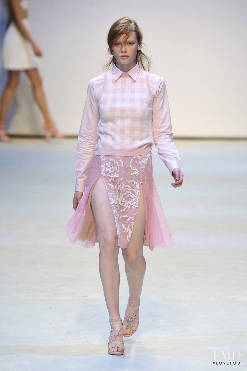 Julia Hafstrom featured in  the Christopher Kane fashion show for Spring/Summer 2010