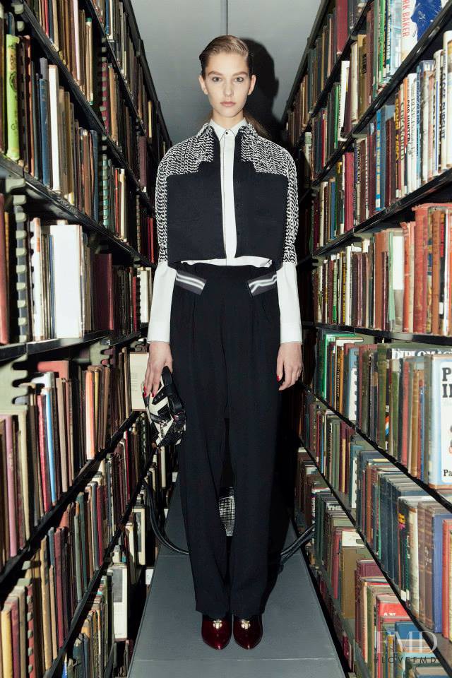 Sarah Harper featured in  the Kenzo fashion show for Pre-Fall 2014