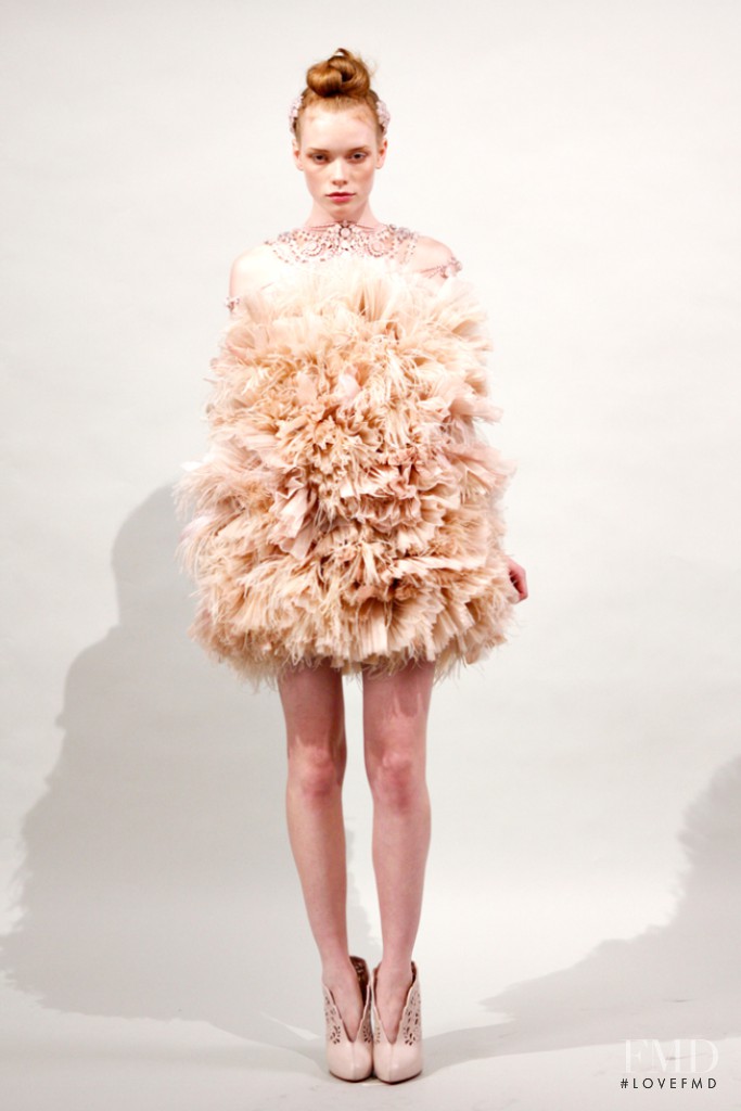 Julia Hafstrom featured in  the Marchesa fashion show for Spring/Summer 2011
