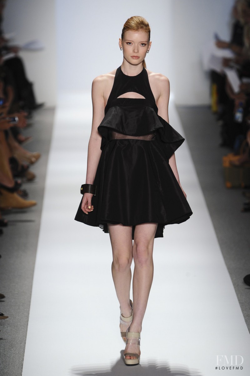 Julia Hafstrom featured in  the Dennis Basso fashion show for Spring/Summer 2012