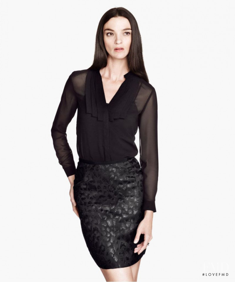 Mariacarla Boscono featured in  the H&M lookbook for Holiday 2014