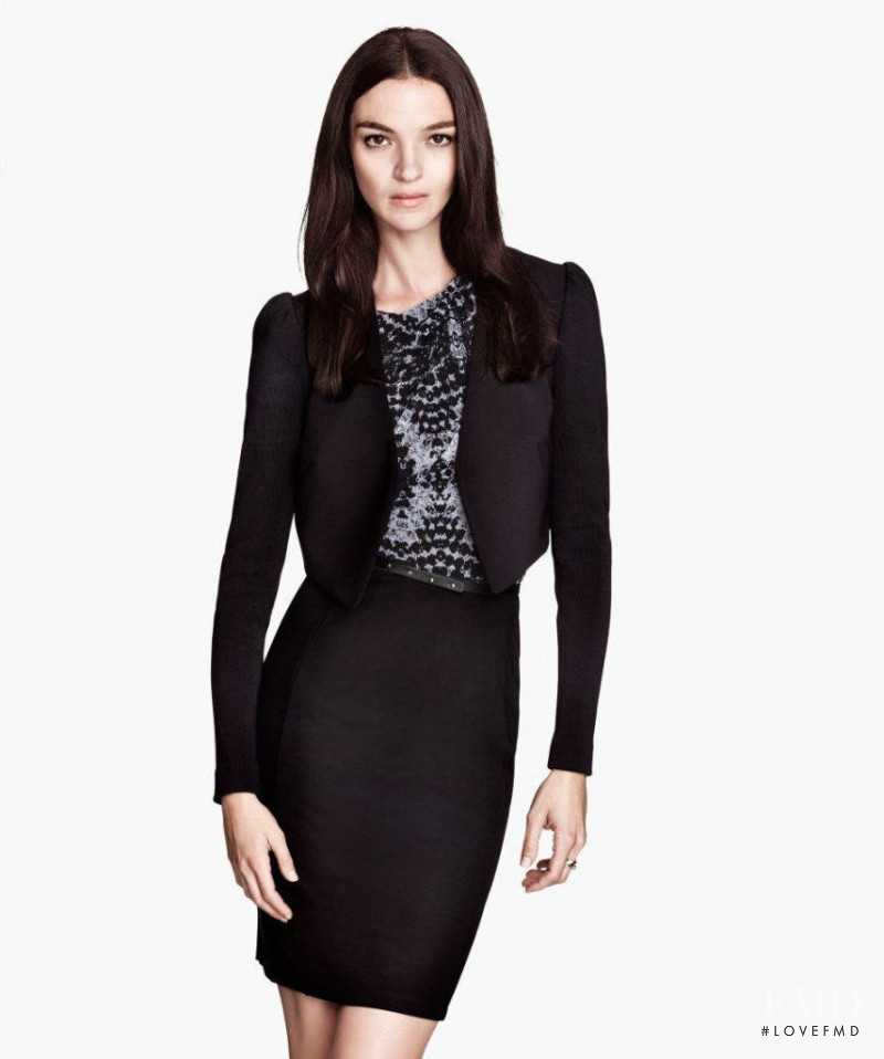 Mariacarla Boscono featured in  the H&M lookbook for Holiday 2014