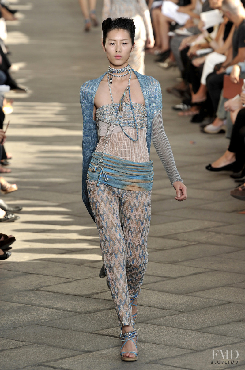 Liu Wen featured in  the Missoni fashion show for Spring/Summer 2010