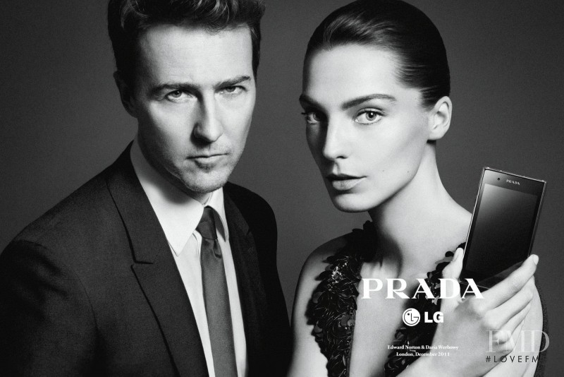 Daria Werbowy featured in  the Prada advertisement for Spring/Summer 2012