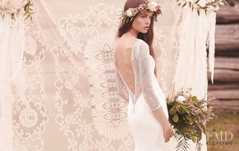 Charlotte Mingay featured in  the Mikaella Bridal lookbook for Spring/Summer 2016