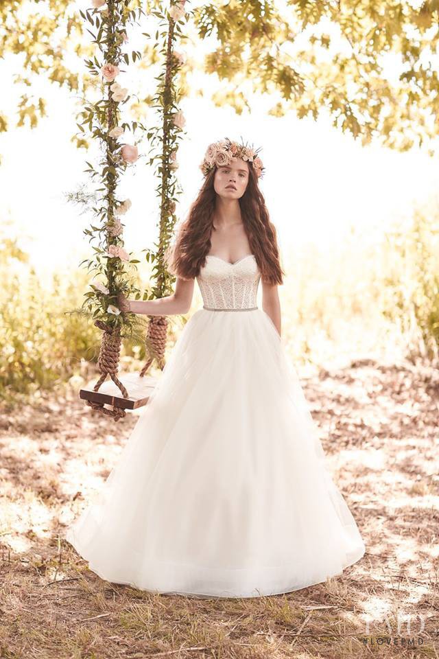 Charlotte Mingay featured in  the Mikaella Bridal lookbook for Spring/Summer 2016