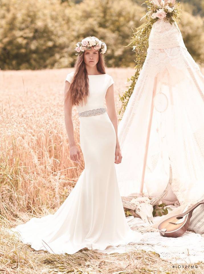 Charlotte Mingay featured in  the Mikaella Bridal lookbook for Spring/Summer 2016