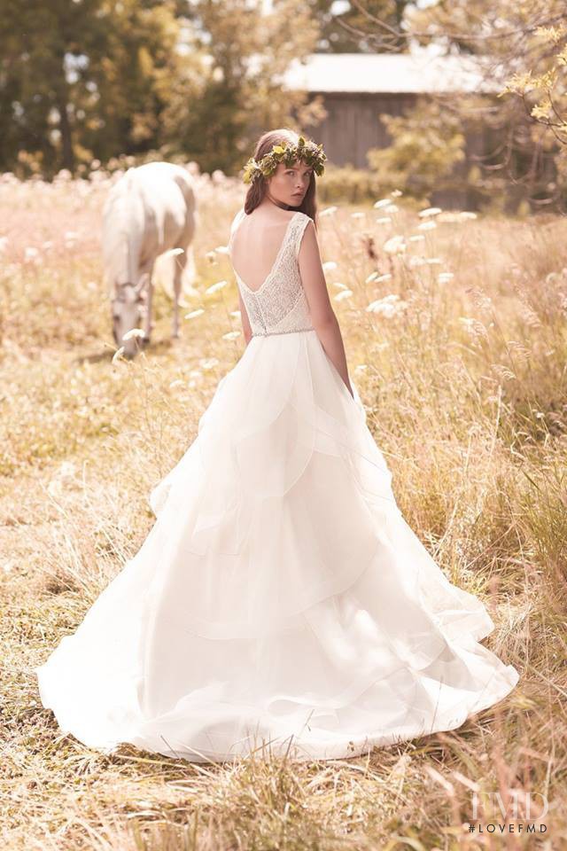 Charlotte Mingay featured in  the Mikaella Bridal lookbook for Spring/Summer 2016