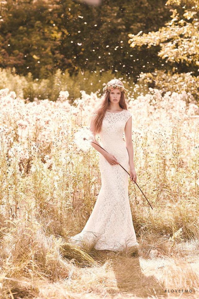 Charlotte Mingay featured in  the Mikaella Bridal lookbook for Spring/Summer 2016