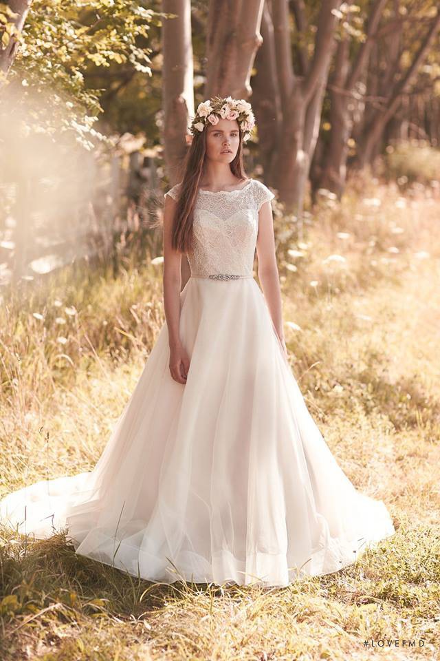 Charlotte Mingay featured in  the Mikaella Bridal lookbook for Spring/Summer 2016