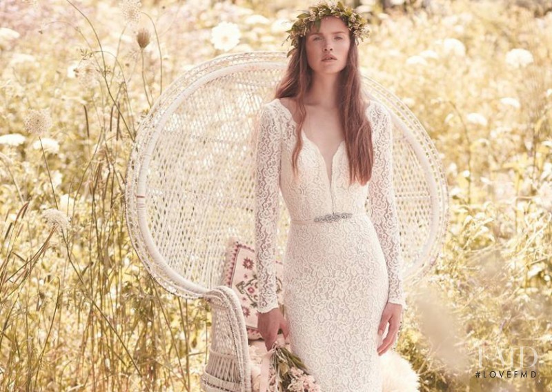 Charlotte Mingay featured in  the Mikaella Bridal lookbook for Spring/Summer 2016