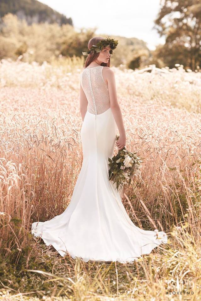 Charlotte Mingay featured in  the Mikaella Bridal lookbook for Spring/Summer 2016