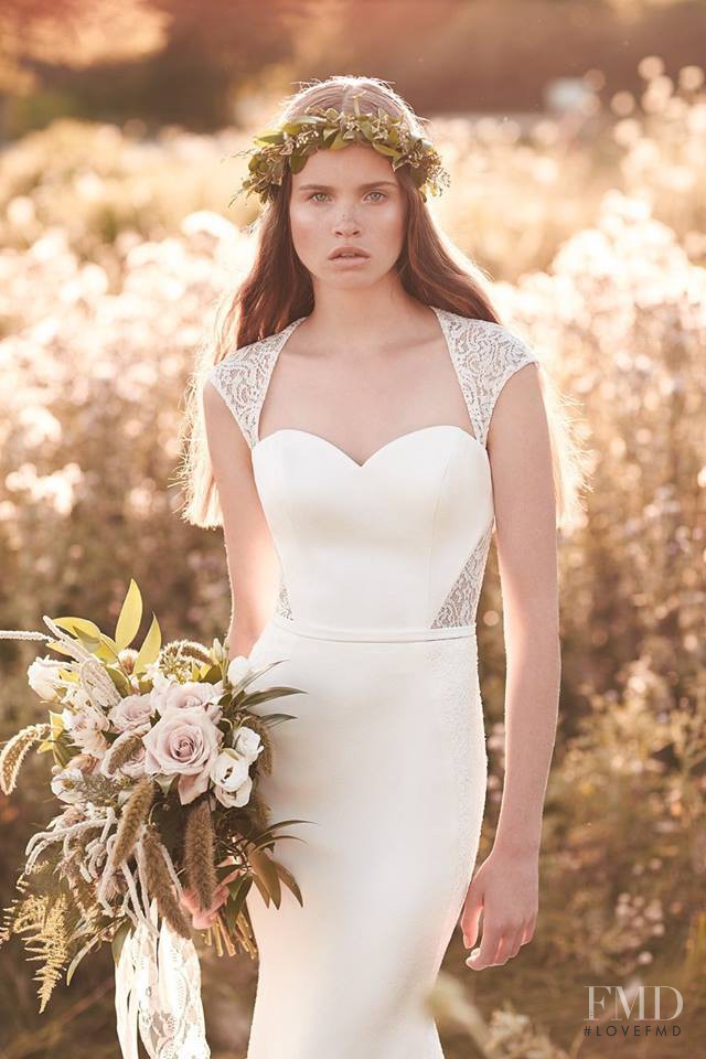 Charlotte Mingay featured in  the Mikaella Bridal lookbook for Spring/Summer 2016