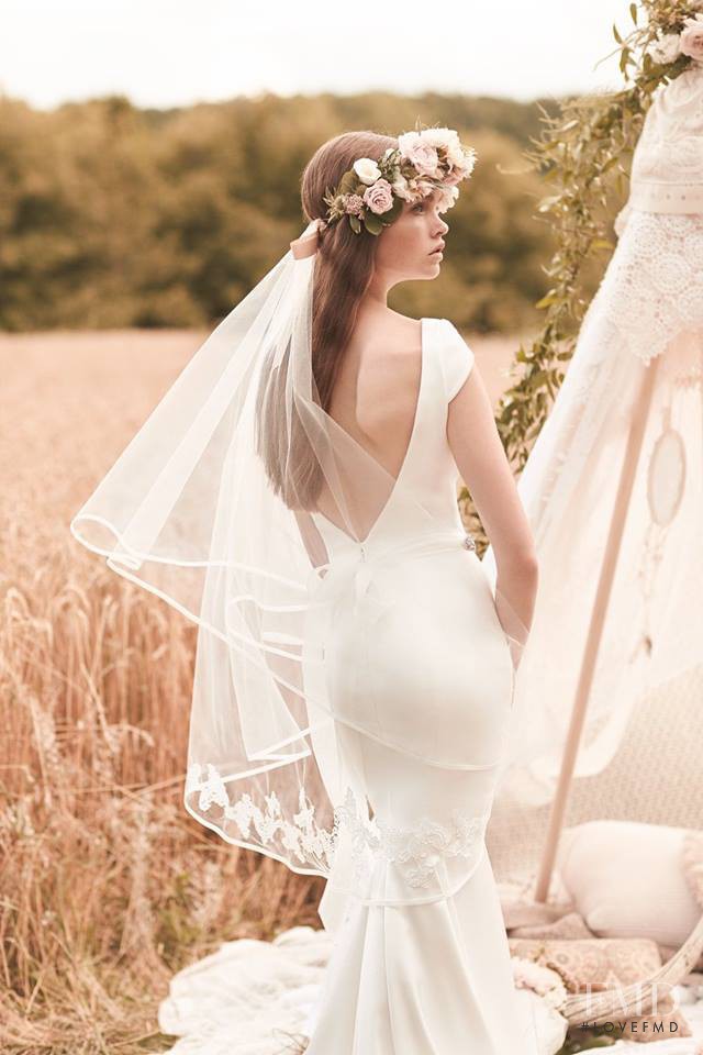 Charlotte Mingay featured in  the Mikaella Bridal lookbook for Spring/Summer 2016