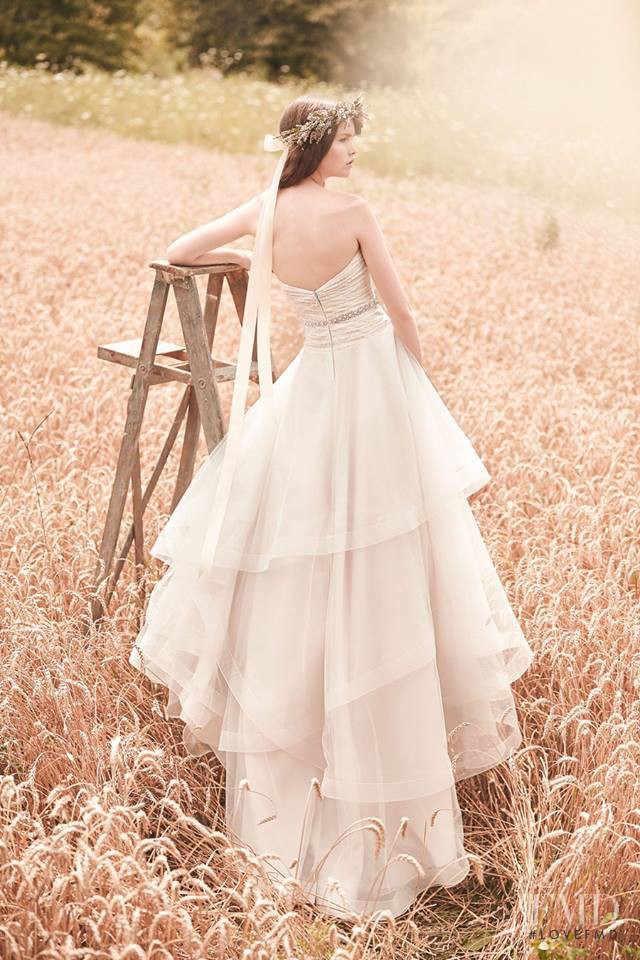 Charlotte Mingay featured in  the Mikaella Bridal lookbook for Spring/Summer 2016