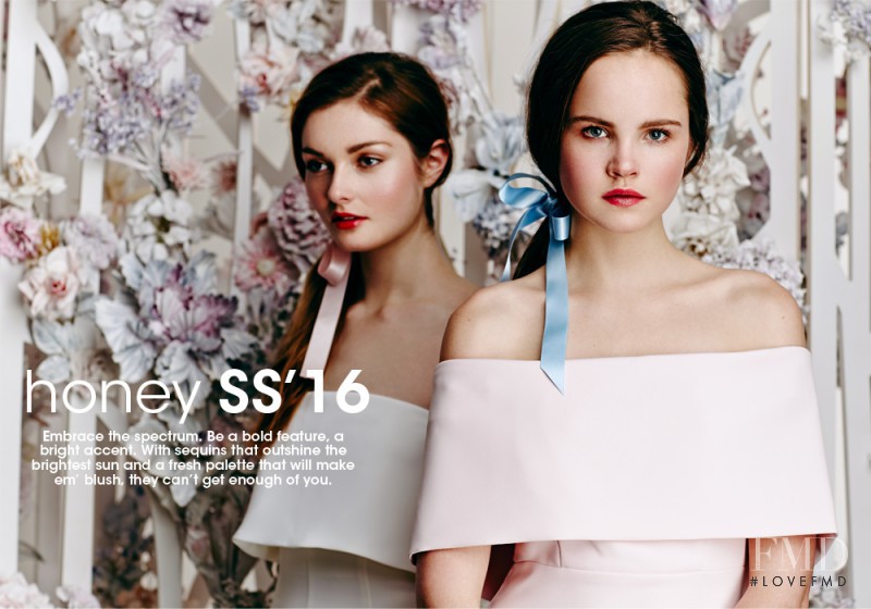 Charlotte Mingay featured in  the Honey lookbook for Spring/Summer 2016