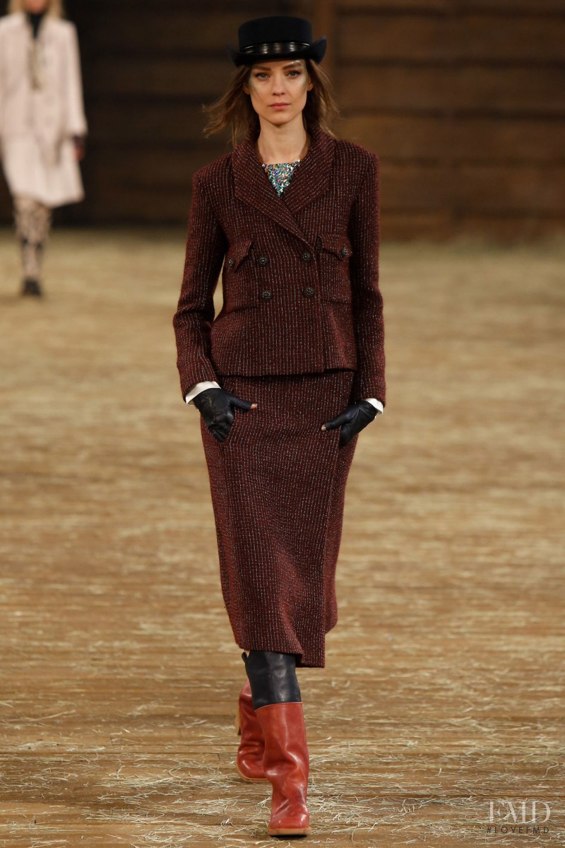 Kati Nescher featured in  the Chanel fashion show for Pre-Fall 2014