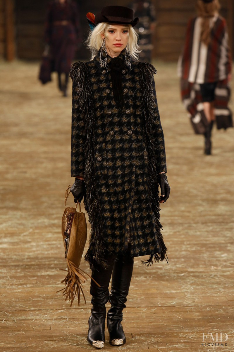 Sasha Luss featured in  the Chanel fashion show for Pre-Fall 2014