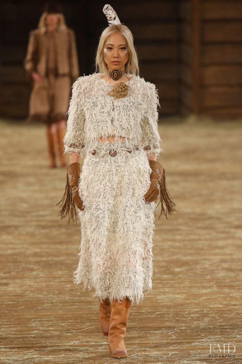 Soo Joo Park featured in  the Chanel fashion show for Pre-Fall 2014