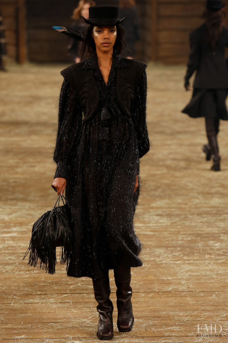 Grace Mahary featured in  the Chanel fashion show for Pre-Fall 2014