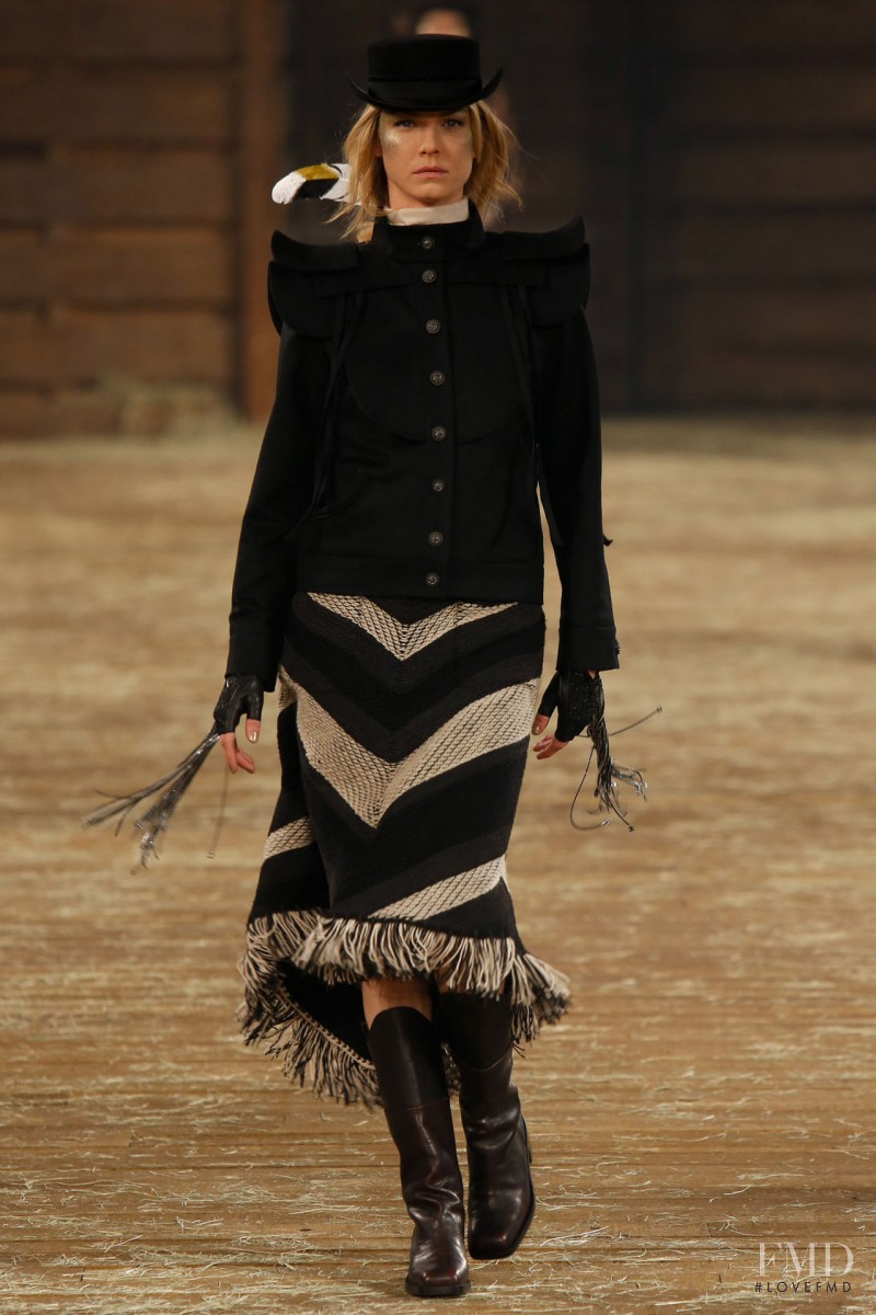 Angela Lindvall featured in  the Chanel fashion show for Pre-Fall 2014