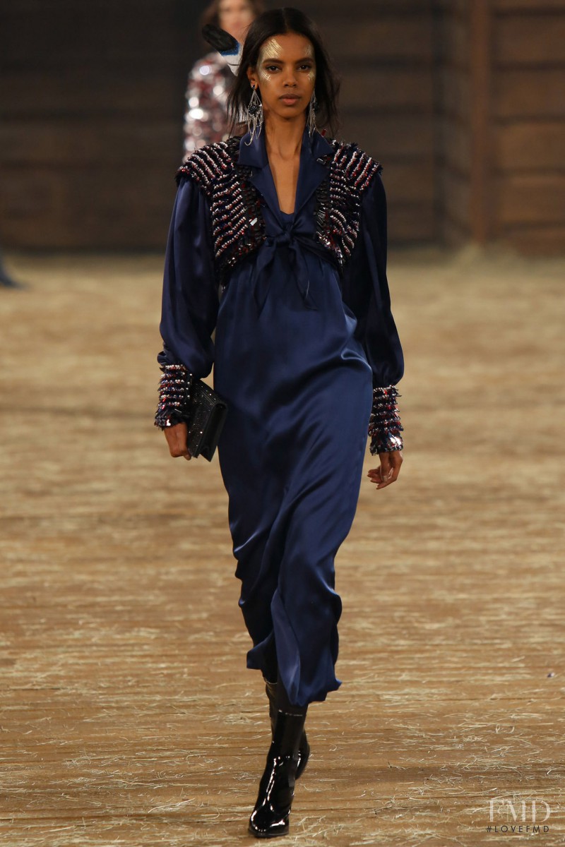 Grace Mahary featured in  the Chanel fashion show for Pre-Fall 2014