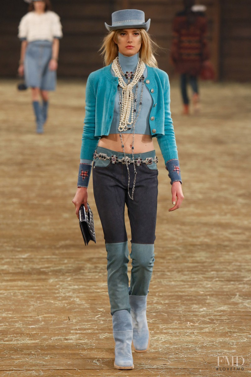 Sigrid Agren featured in  the Chanel fashion show for Pre-Fall 2014