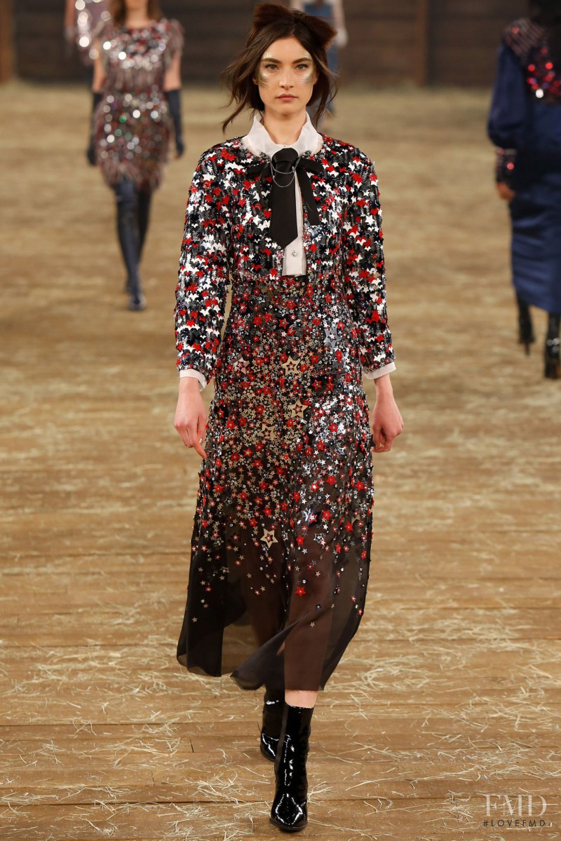 Jacquelyn Jablonski featured in  the Chanel fashion show for Pre-Fall 2014