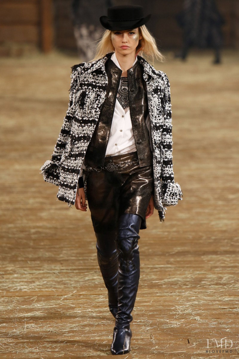 Charlotte Free featured in  the Chanel fashion show for Pre-Fall 2014