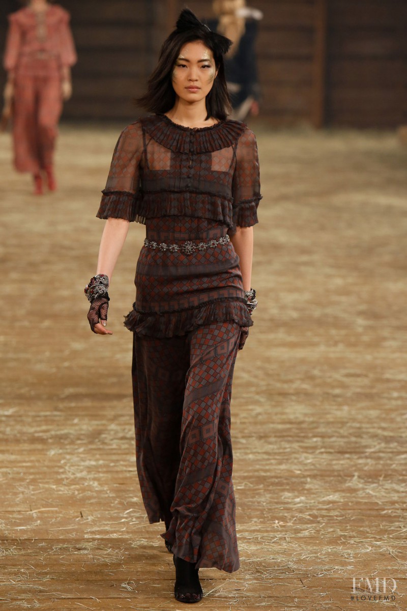 Chiharu Okunugi featured in  the Chanel fashion show for Pre-Fall 2014