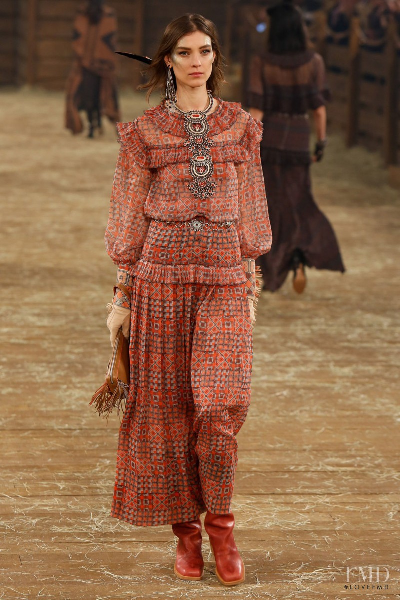 Kati Nescher featured in  the Chanel fashion show for Pre-Fall 2014