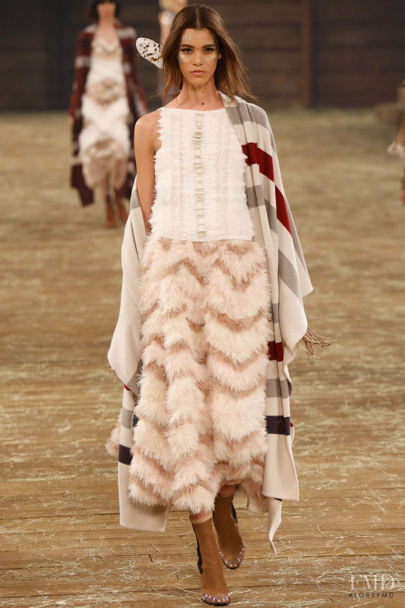 Pauline Hoarau featured in  the Chanel fashion show for Pre-Fall 2014