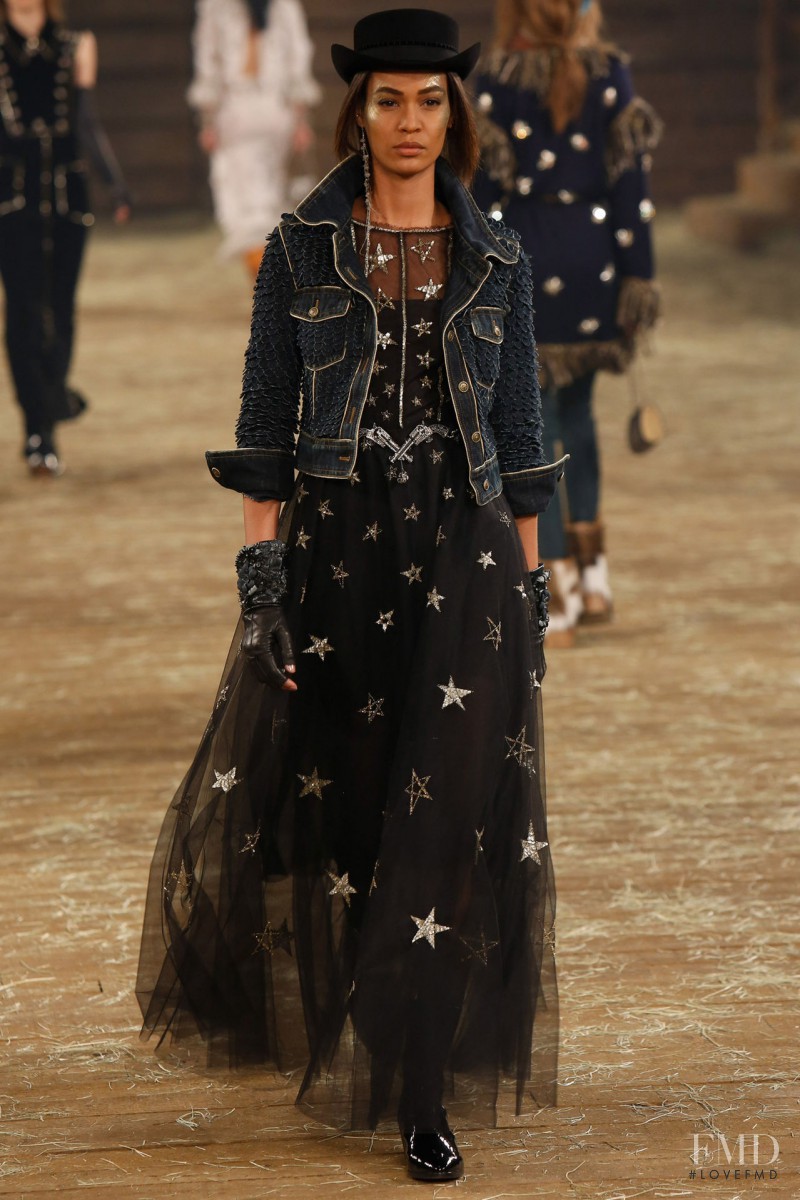 Joan Smalls featured in  the Chanel fashion show for Pre-Fall 2014