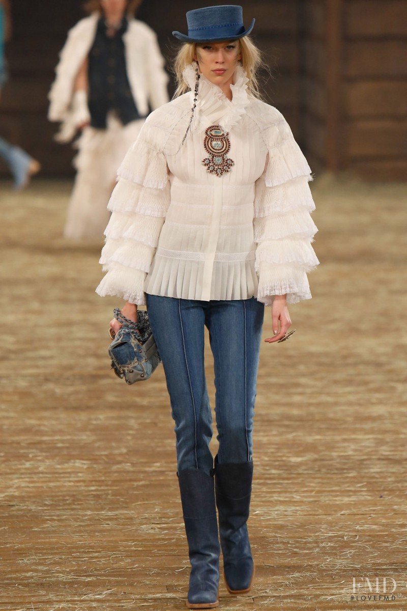 Juliana Schurig featured in  the Chanel fashion show for Pre-Fall 2014