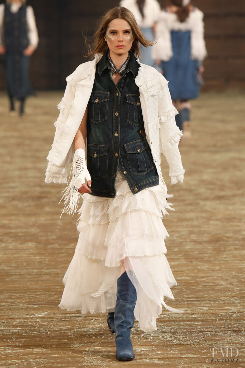 Caroline Brasch Nielsen featured in  the Chanel fashion show for Pre-Fall 2014
