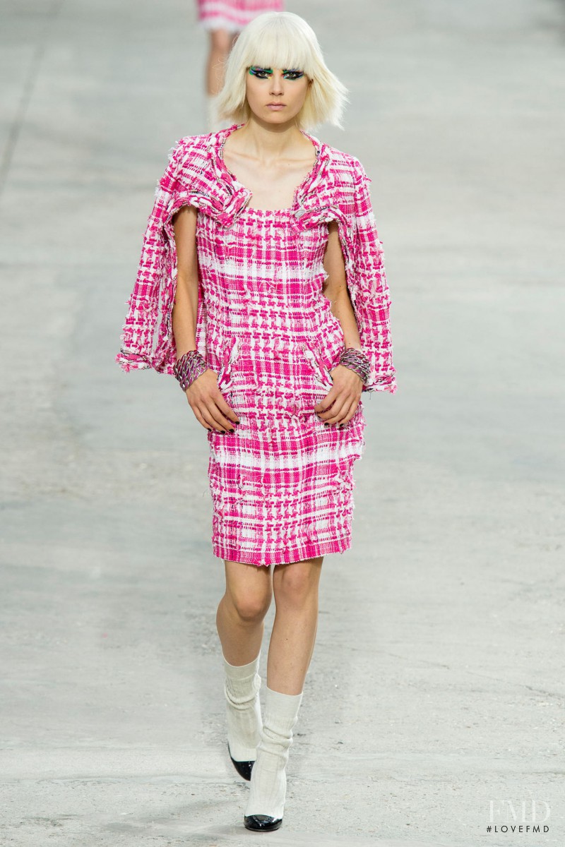 Caroline Brasch Nielsen featured in  the Chanel fashion show for Spring/Summer 2014