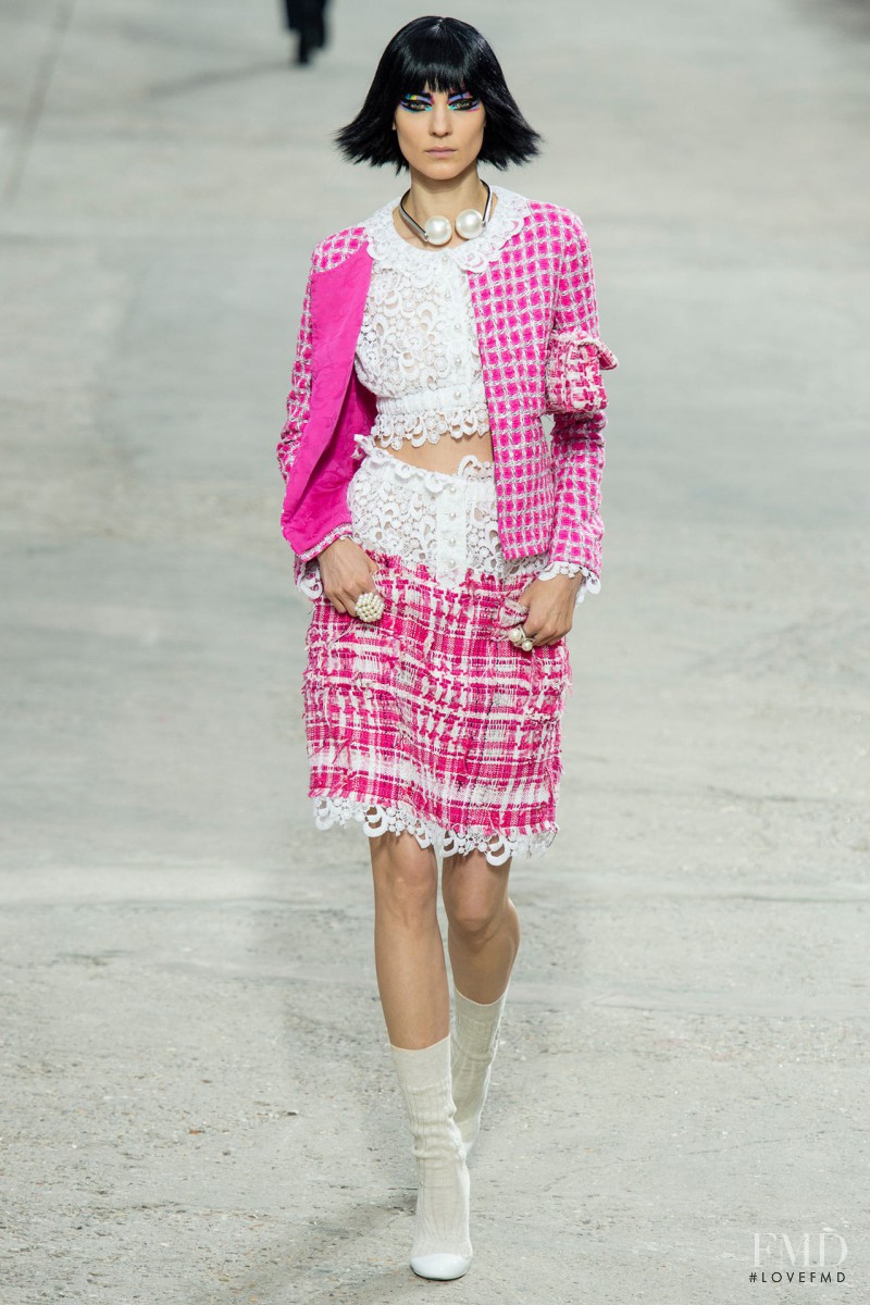 Kati Nescher featured in  the Chanel fashion show for Spring/Summer 2014