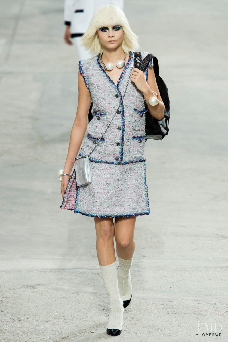 Cara Delevingne featured in  the Chanel fashion show for Spring/Summer 2014