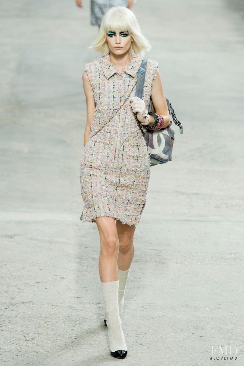 Hollie May Saker featured in  the Chanel fashion show for Spring/Summer 2014