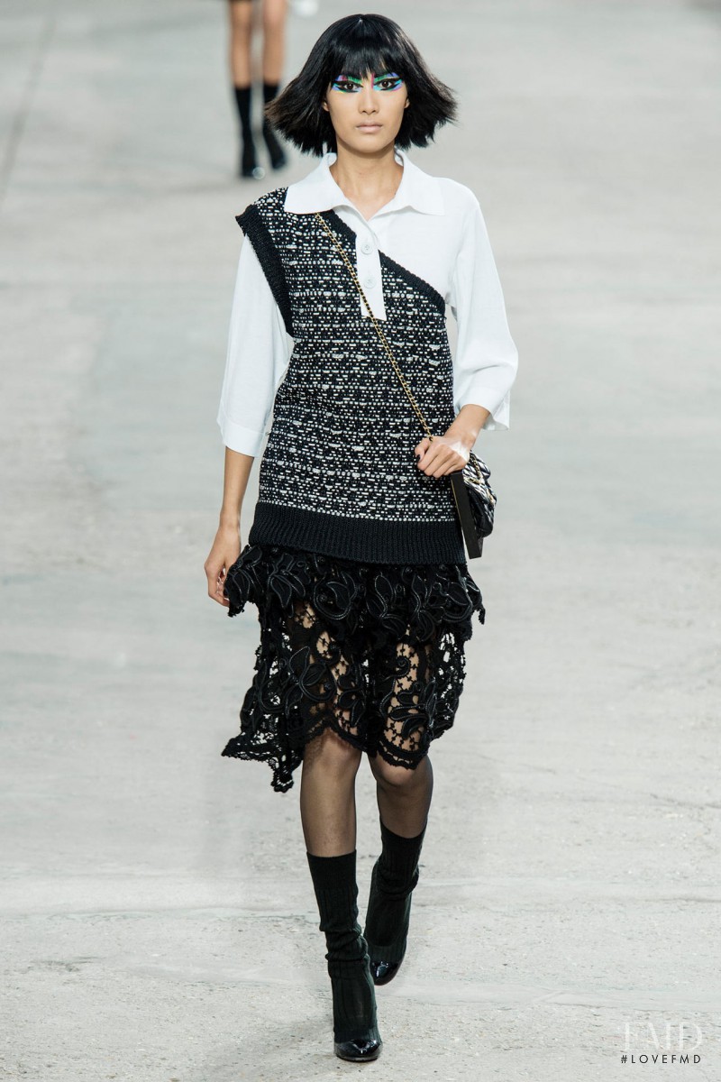 Shu Pei featured in  the Chanel fashion show for Spring/Summer 2014