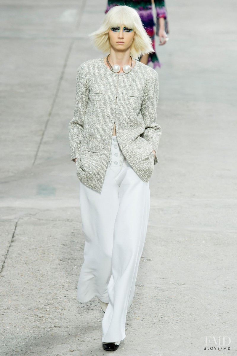 Alexandra Titarenko featured in  the Chanel fashion show for Spring/Summer 2014