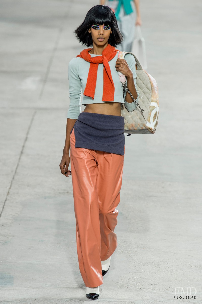 Grace Mahary featured in  the Chanel fashion show for Spring/Summer 2014