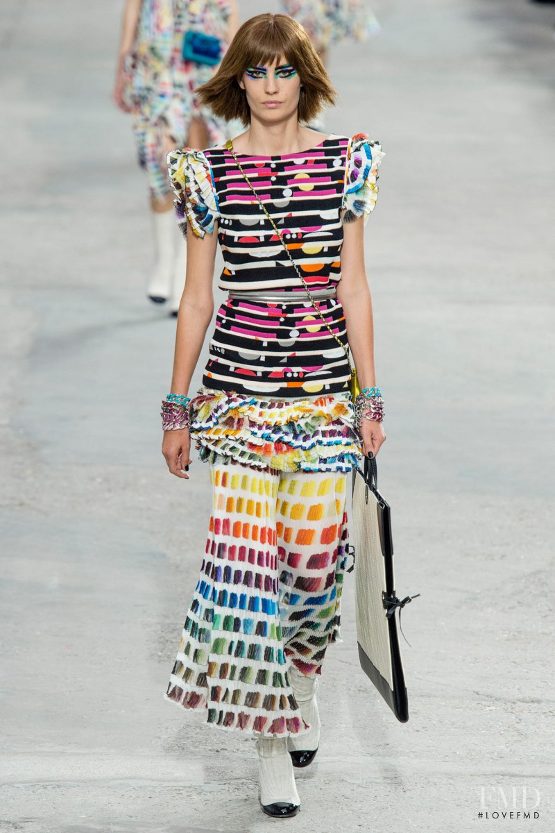 Nadja Bender featured in  the Chanel fashion show for Spring/Summer 2014