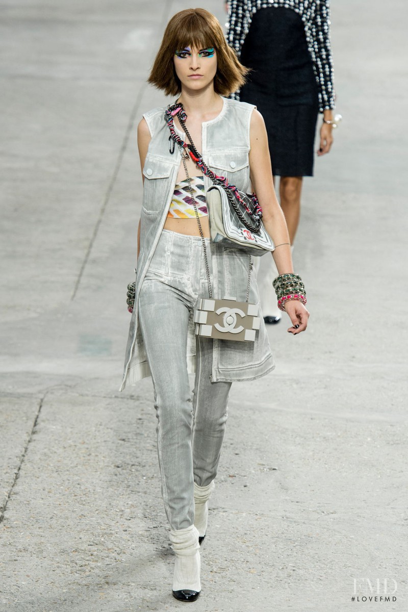 Emma  Oak featured in  the Chanel fashion show for Spring/Summer 2014