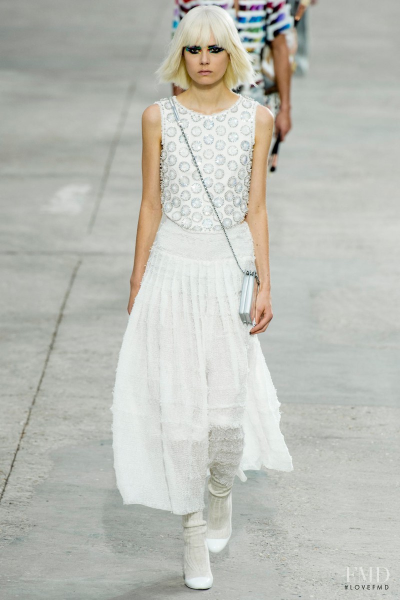 Caroline Brasch Nielsen featured in  the Chanel fashion show for Spring/Summer 2014